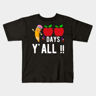 100 Days Y"all 100th Day of school Kids T-Shirt